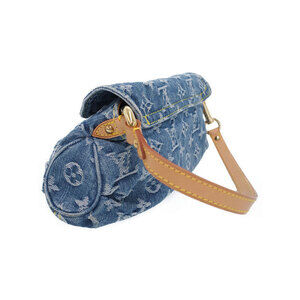 Louis Vuitton Monogram Shoulder Semi Bag Pleaty Denim